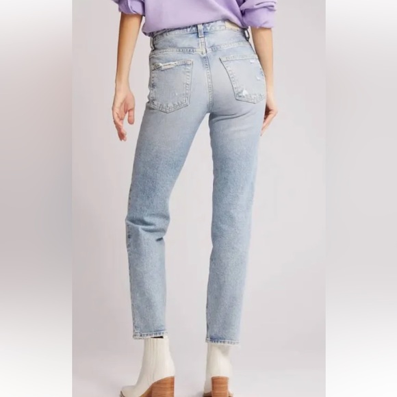 AG Jeans Saige High-rise Straight in Apparition Distressed - Picture 3 of 6